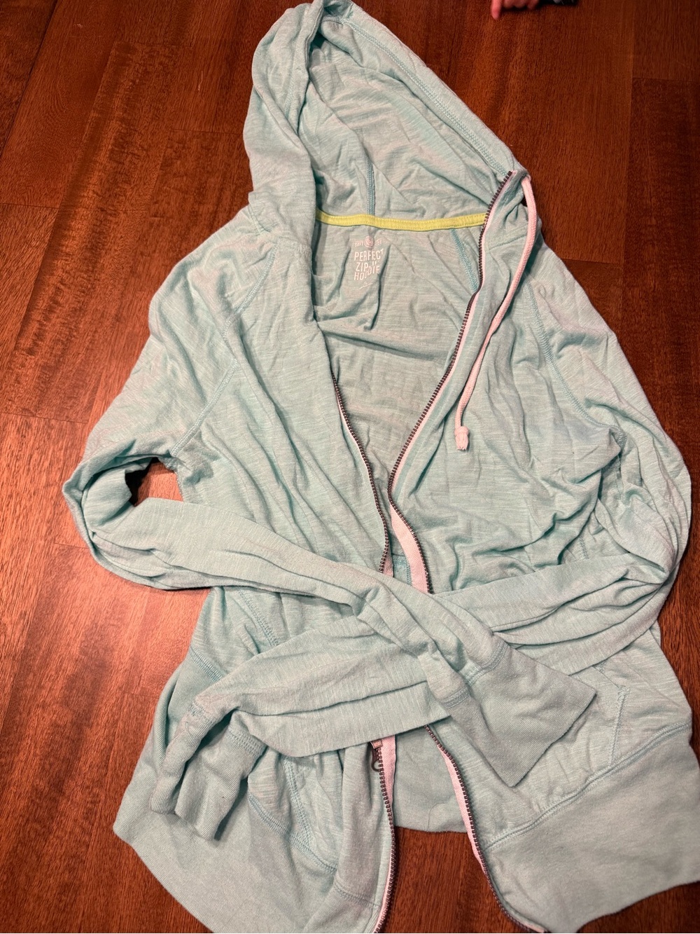 SO Light Aqua Hooded Swim Coverup Jacket